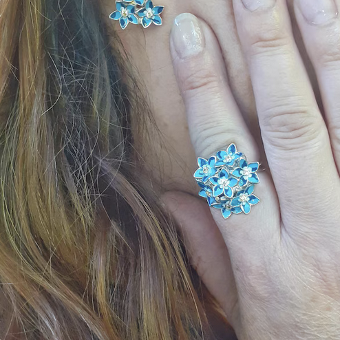 Forget-me-not earrings